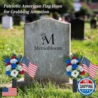 Memobloom Memorial Day Flowers For Cemetery  2 Pcs Outdoor Grave Decorations 