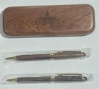 John Deere Desk Pen Set Wood Cut Box Achieving Excellence Ballpoint Estate  New 