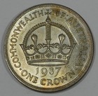 1937 Australia George Vi Silver Crown Extra Fine