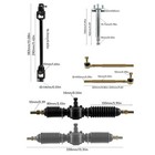 125 110cc Go Kart Cart Atv Steering Wheel Assembly Tie Rod Rack Adjustable Shaft