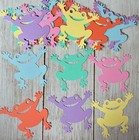 30 Cute Frog Cutouts Colorful Frogs Decorations Confetti Table Scatter Classroom