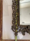 Antique Victorian Bradley Hubbard Bacchus Cast Iron Easel Vanity Mirror Beveled