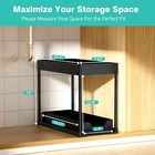 Under Sink Organizers 2 Pack  Pull-out Sliding Cabinet Storage Rack 2-tier
