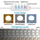 Led Vanity Mirror Lights With 12 Stick On Dimmable Bulbs  12 White