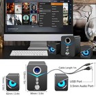 Bluetooth Usb Computer Led Speakers Subwoofer Stereo Bass For Desktop Laptop Pc