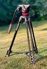 Manfrotto Mvh502a Fluid Head   Mvt502am Tripod System Pro Video Tripod Kit Nice 