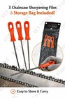 3pc Chainsaw File Set 7 5  Round Files 5 32 3 16 7 32 Chain Sharpening Kit