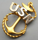 Wwi Navy Chief Petty Officer Hat Badge Very Rare In Great Shape