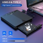 7-in-1 Slim External Cd Dvd Drive Usb 3 0 Reader Writer Burner Player For Laptop