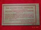 Vintage Wooden Nickel  Olean New York Major Adam Hoops Founder Of Olean