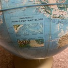 Rand Mcnally World Portrait Globe 12    Vintage 1970s Raised Relief W stand Rotate