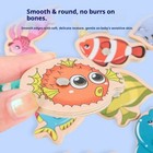 Wooden Magnetic Fishing Toy Set Montessori Ocean Animal Game For Kids