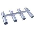 4 Tube Aluminium Fishing Rod Holder For Marine Boat 4 Link Wall-mounted Pod Rack