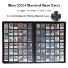 Premium 2300 Pockets Card Binder  Large 36-pocket 2000  Ringless Trading Card   