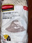 Rubbermaid  24 Economy Cotton Mop Refill 2 Pack Commercial Product Free Ship New