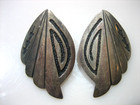 Vintage Sterling Silver Southwestern Stamped Earrings