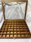 Wall Mounted Wooden Thimble Display Case Shadow Box Glass Front Tt