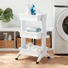3-tier White Utilitycart - Brightroom    rolling Storage universal Org no Assembly