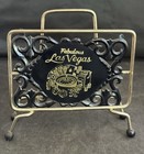 Vintage    fabulous Las Vegas    Napkin Holder Mcm Souvenir Metal Letter Holder