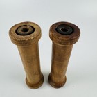Vintage Wooden Industrial Textile Spools 7    Lot Of 2