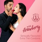 Extra Thin Wild Strawberry Flavoured Condoms For Men - 10s