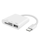 3-port Usb Type C To Card Reader Adapter Sd Card Reader For Macbook Pro Laptop E