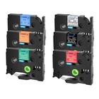 12mm White Print Fit Brother P-touch Lable Tz Tze 135 335 435 535 635 735 Tapes