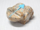 Stunning Vintage Zuni Indian Beautiful Frog Fetish W  Loads Of Turquoise Inlay
