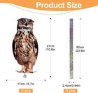 Owl To Keep Birds Away  5 Pack Bird Scare Owl Fake Owl  Reflective Hanging Bird