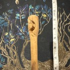 Rare Vintage Handmade Wood Drop Spindle Top Whorl Euc Ooak 14    L Htf