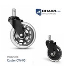 5 Pack 3  Office Chair Caster Wheels Rubber Replacement Duty Swivel Casters 