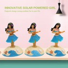 Solar Powered Dancing Swinging Hawaii Girl Bobble Head Toy Car Decor Green