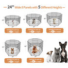 30  Heavy Duty Metal Dog Cat Fence Exercise Playpen Kennel 8 Panel Safe For Pet