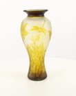 Vase Dragonfly Art Nouveau Vases Gall   Style Overlaid Glass  Floral Decoration