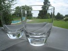 Steuben Glass   Two 3 1 2  Dimple Double Whiskey Glasses    7940
