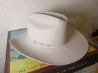 Stetson Skyline 6x 88 Silver Grey Western Hat Size 7 1 2 4  Brim   euc Clean 