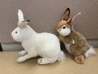 Lot Of 2 Hansa Rabbit Hare Plush