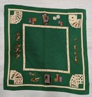 Atq Sam Kassatly Green Wool Needlepoint Card Table Cover Horses Poker Chip Cards