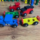 Whistlin  Dixie Vintage Wooden Train Set 88 Pieces Cars Track Signs People Lot