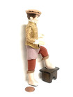 Dollhouse Miniature Porcelain Man Doll With A Foot Stool