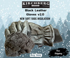 Genuine Leather Gloves With Cuff Winter Warm Insulated
