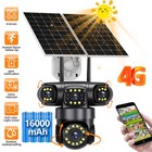 16mp 4g Sim Solar Battery Powered Outdoor Pan tilt Home Security Camera System