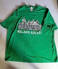 Vintage 90 s Screen Stars  ireland Rocks  Graphic Green T Shirt Xxl Rare