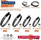 16pcs Stainless Steel Hose Clamp Assortment Kit Adjustable Worm Gear 9 16-4 Inch