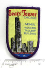 Vintage Sears Tower Jacket Patch Skyscraper Chicago Illinois Travel Souvenir