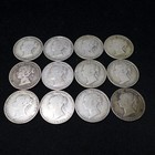 Lot Of  12  1881-1900 Newfoundland 50 Cents - Sterling Silver - Ag To Vg