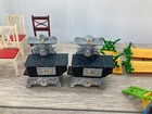 Vintage Doll Furniture Toy Lot Diecast Mattel Littles Dolls Stoves Renwal Retro