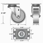 Syration s 3inch Industrial Small Casters steel Plate Casters