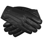 Leather Unlined Police Gloves Unisex - Men Chauffeur Driving Gloves Black