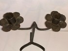 Antique Early Wrought Iron Candle Holders 
